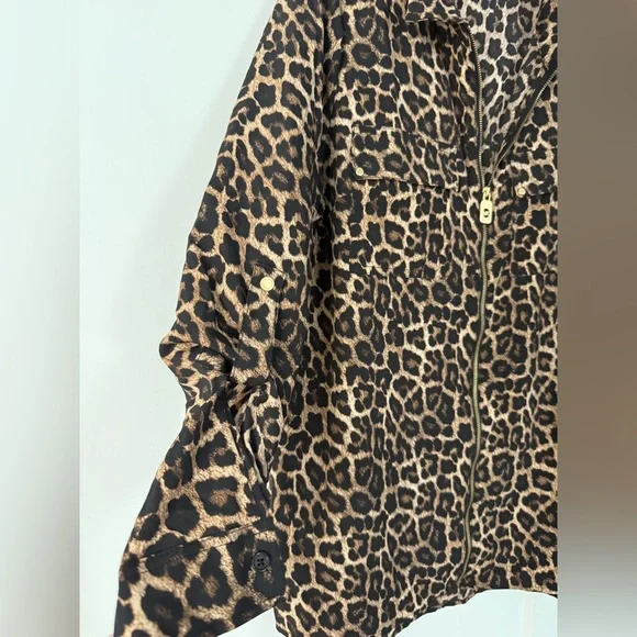 Michael Kors Animal Print Blouse in Brown and Black - Picture 3 of 6